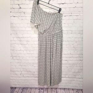 ANTHROPOLOGIE MAEVE ONE SHOULDER JAMIE WIDE LEG JUMPSUIT SIZE MEDIUM